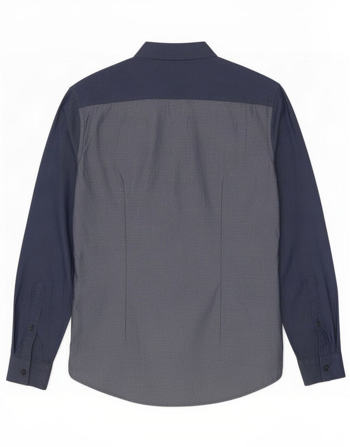 Camicia Trussardi Uomo Taglia 40 Media Blu Navy Cotone