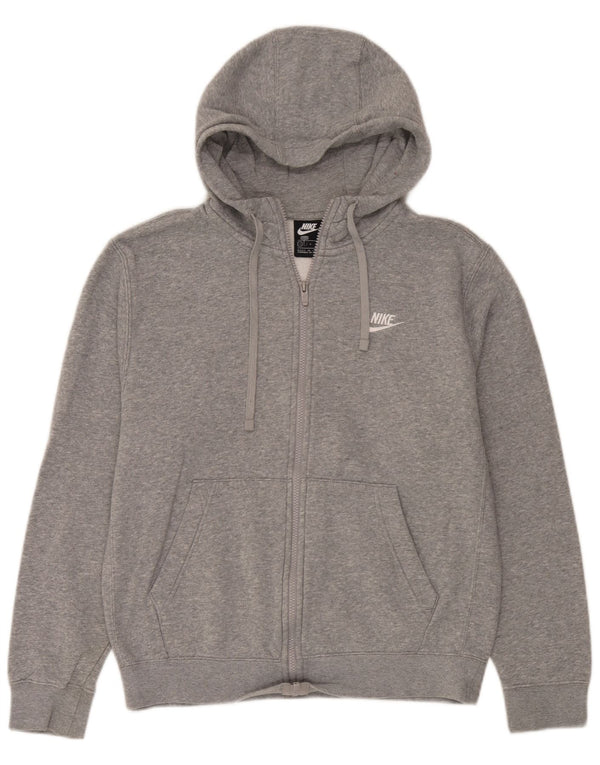 Felpa con cappuccio e zip Nike da uomo piccola in cotone grigio