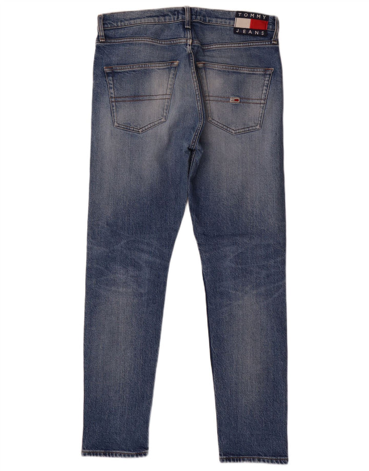 Jeans affusolati moderni da uomo Tommy Hilfiger W30 L30 cotone blu