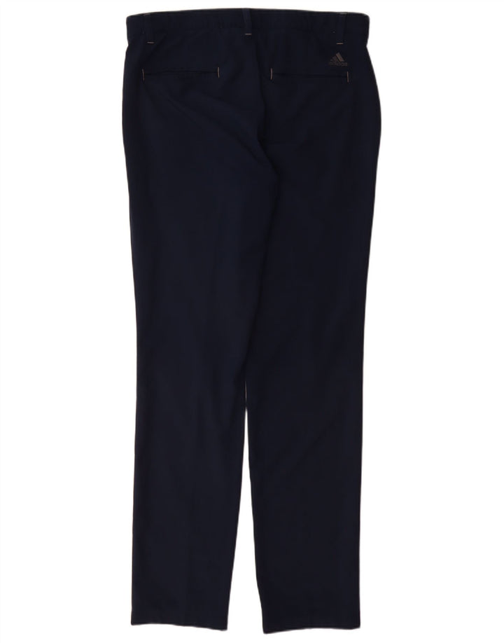 Pantaloni chino slim da uomo ADIDAS W32 L32 poliestere blu navy
