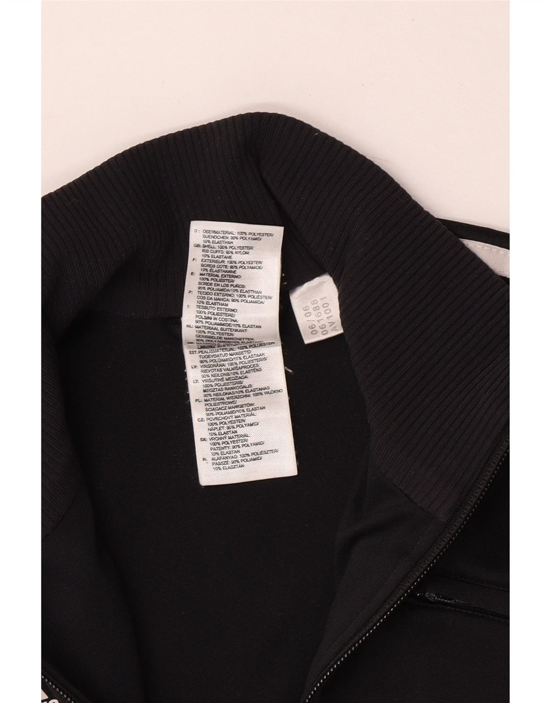 Giacca da ginnastica corta da donna Adidas UK 14 Medium Black Colourblock