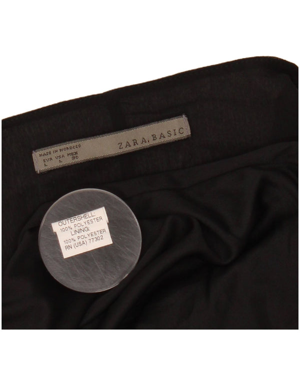 Abito a palloncino senza maniche da donna ZARA UK 14 Large nero in poliestere