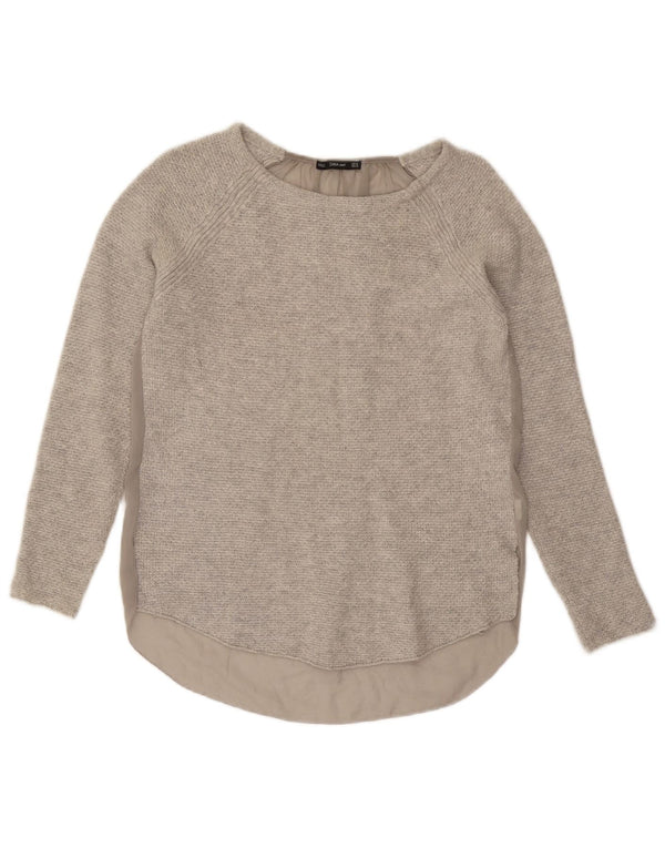 Top Zara da donna a maniche lunghe UK 12 Grigio medio