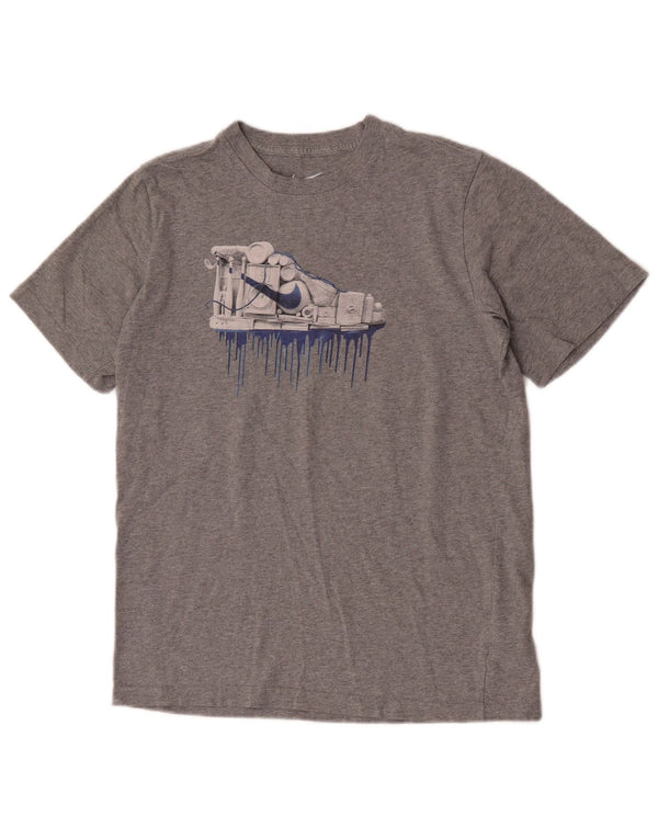 T-shirt grafica regolare Nike da bambino 13-14 anni XL in cotone grigio