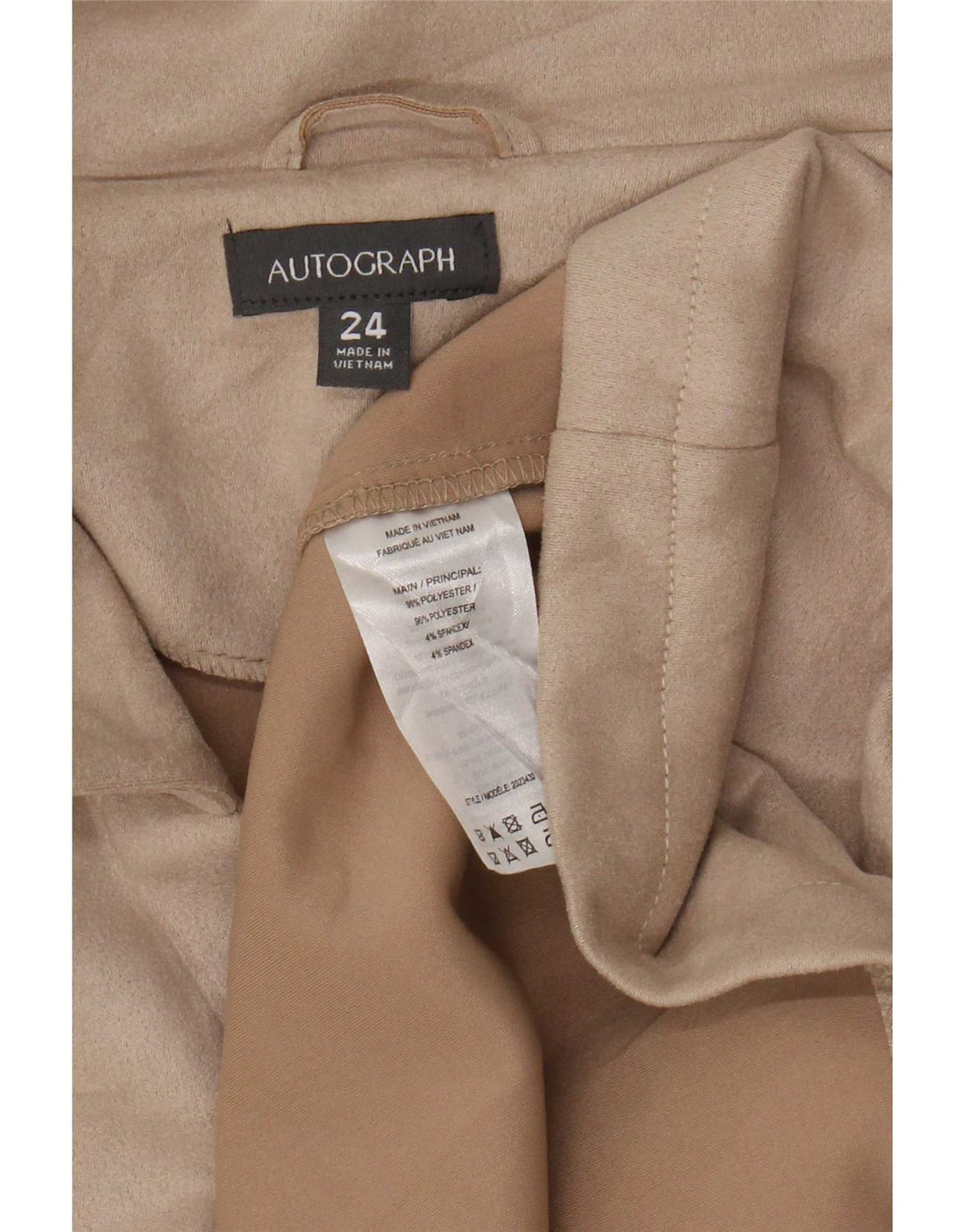 Cappotto doppiopetto da donna Marks & Spencer UK 24 4XL Poliestere beige