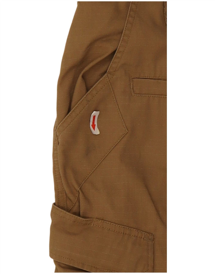 Pantaloni cargo dritti da uomo vintage W30 L30 poliestere beige