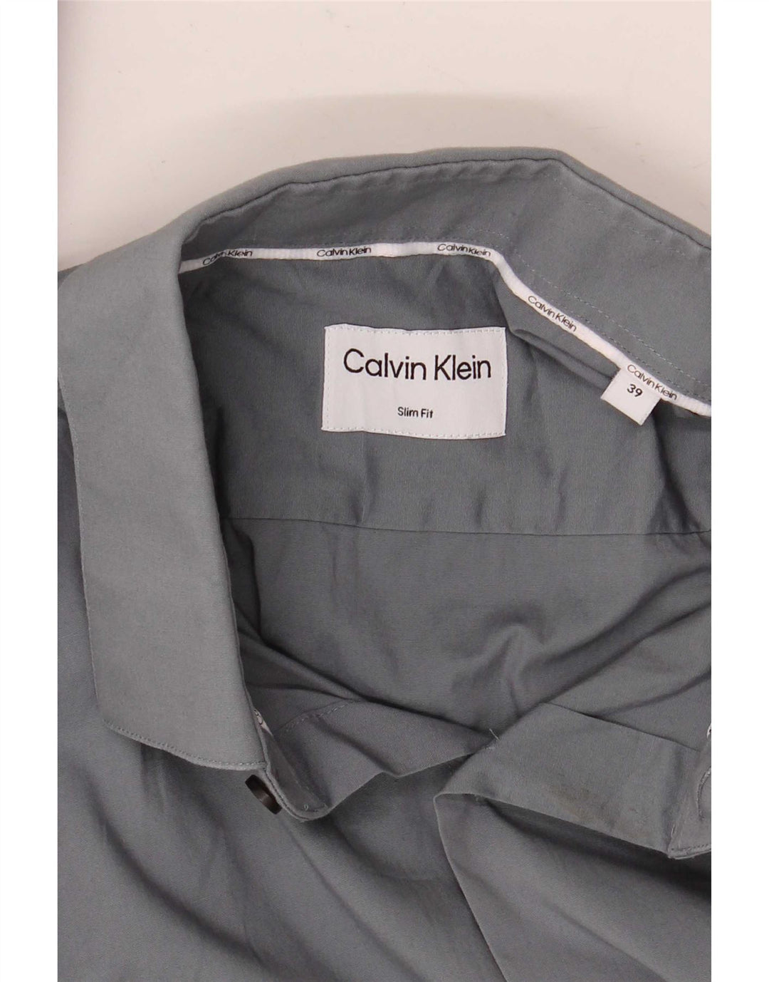 Camicia slim fit da uomo Calvin Klein taglia 39 grigio medio