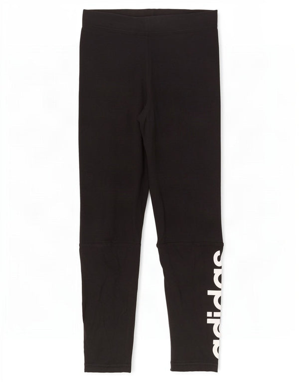 Leggings grafici da donna Adidas UK 8 piccoli cotone nero
