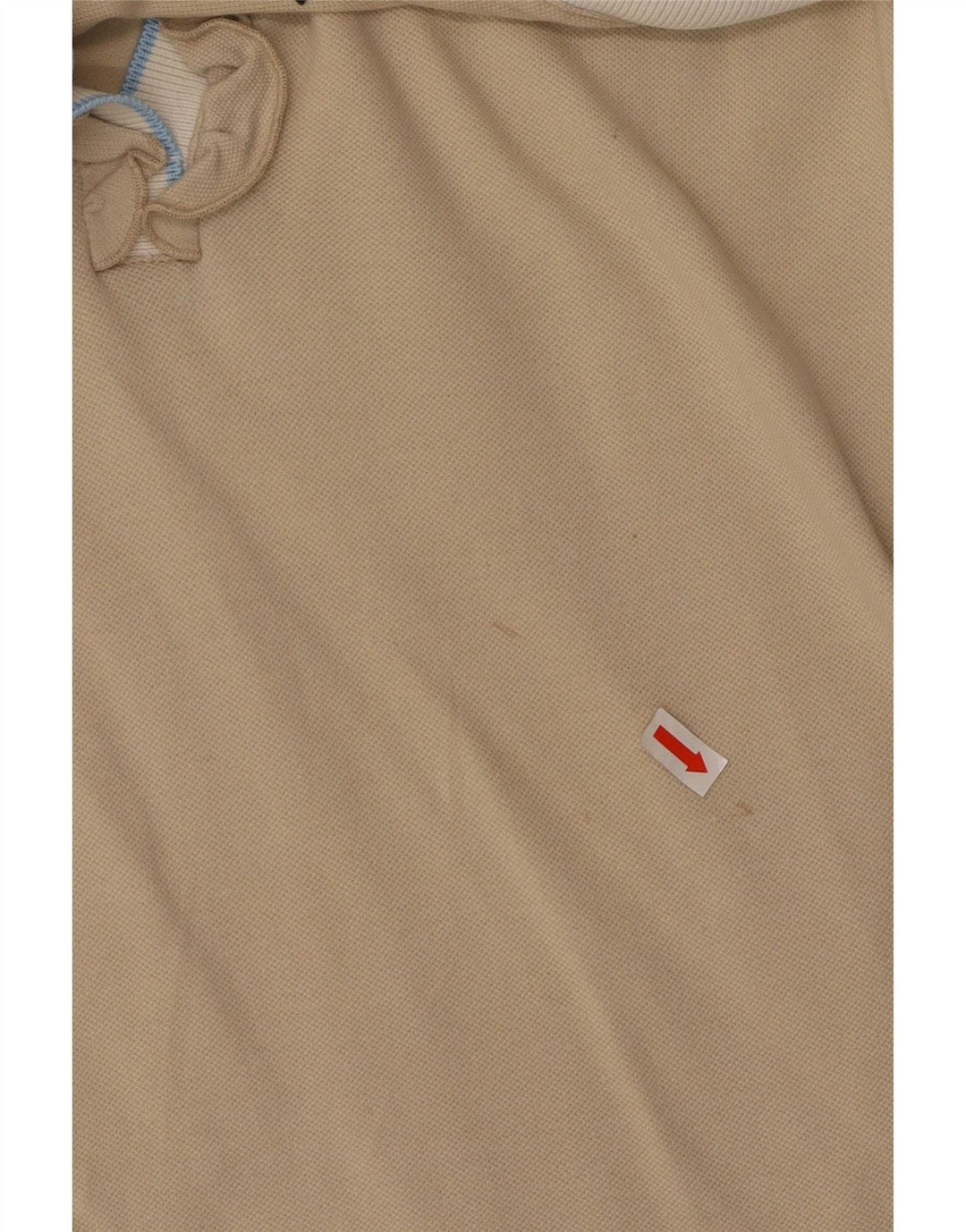 Polo da donna FRED PERRY con volant sul davanti UK 14 Large Beige Colourblock