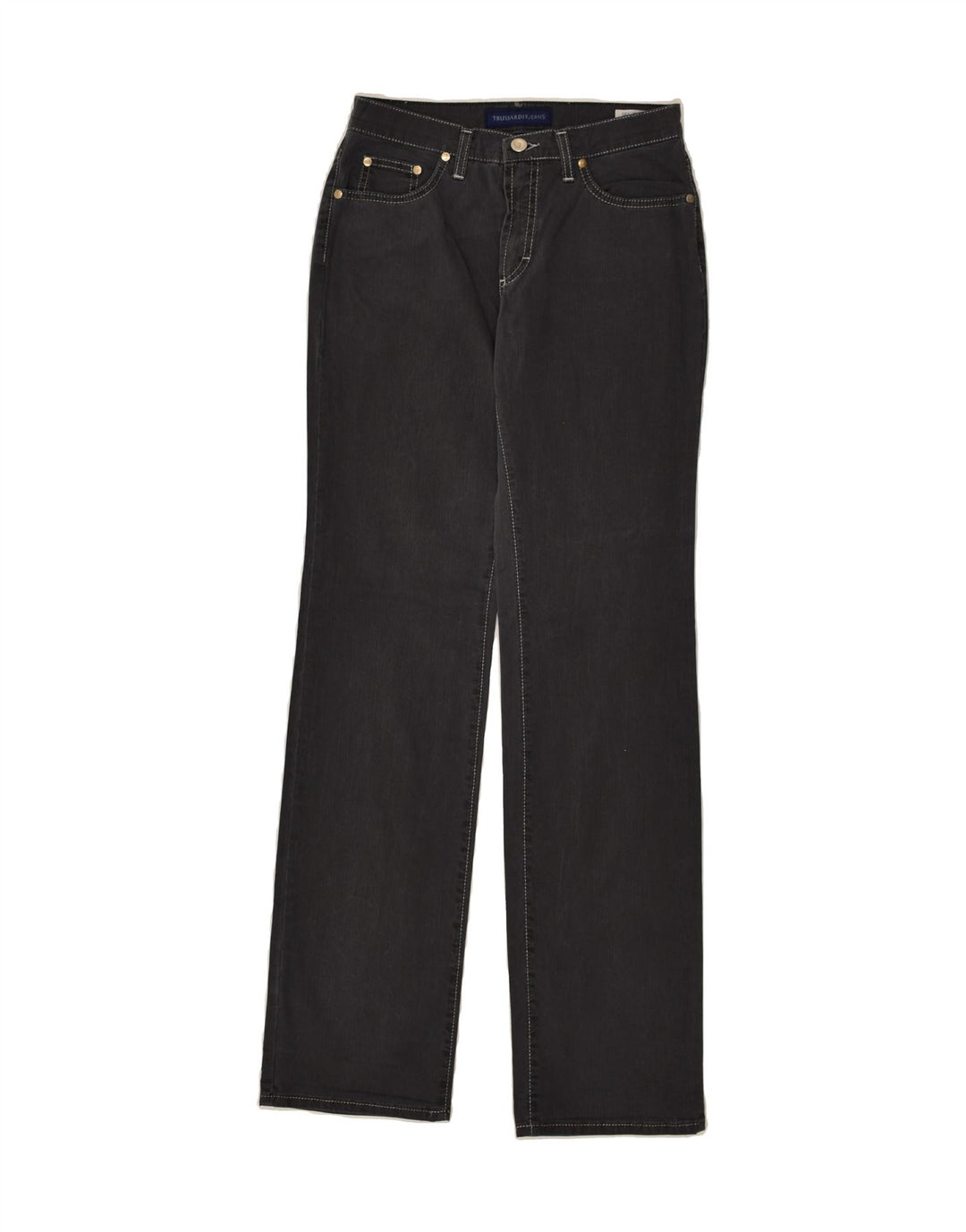 TRUSSARDI Womens Straight Jeans W26 L32 Grey Cotton | Vintage Trussardi | Thrift | Second-Hand Trussardi | Used Clothing | Messina Hembry 