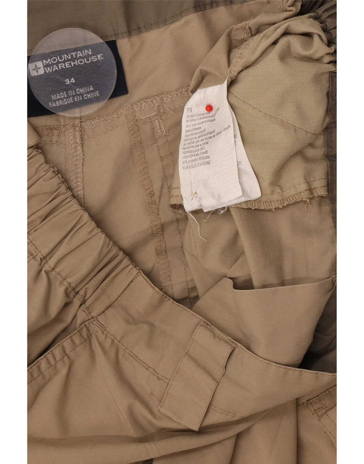 Pantaloni cargo dritti da uomo Mountain Warehouse W34 L26 Poliestere beige