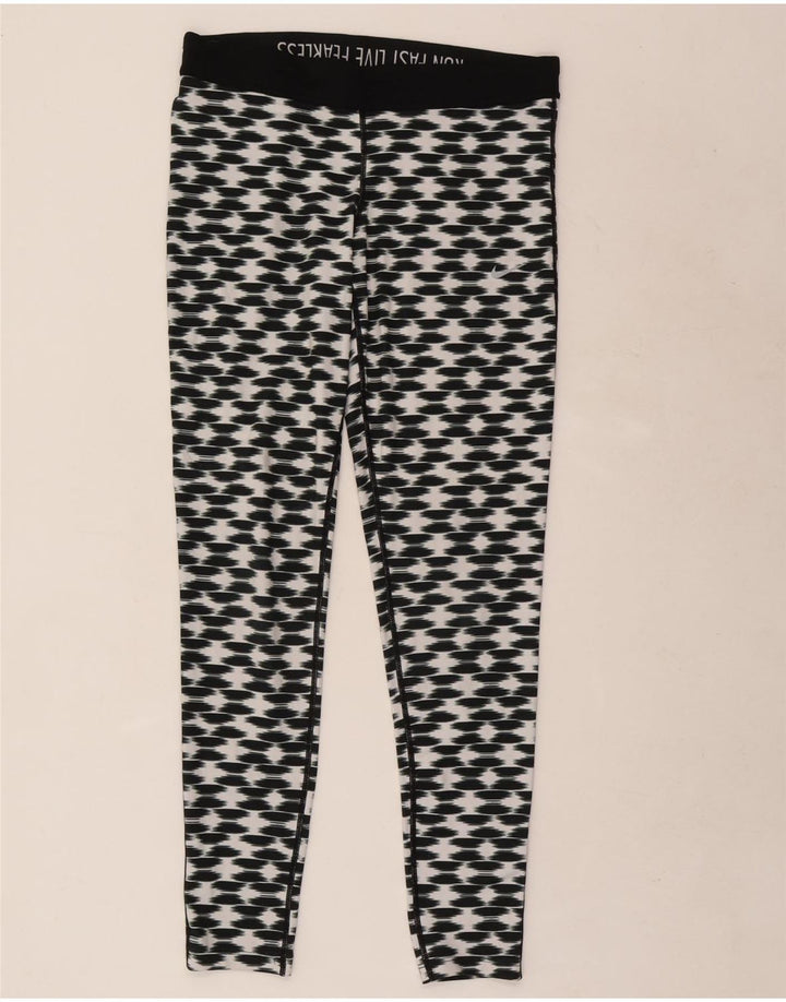 Leggings Nike Dri Fit da donna, grandi, in poliestere geometrico nero