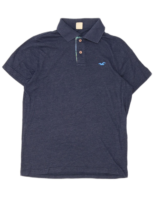 Polo Hollister da uomo grande in cotone blu navy