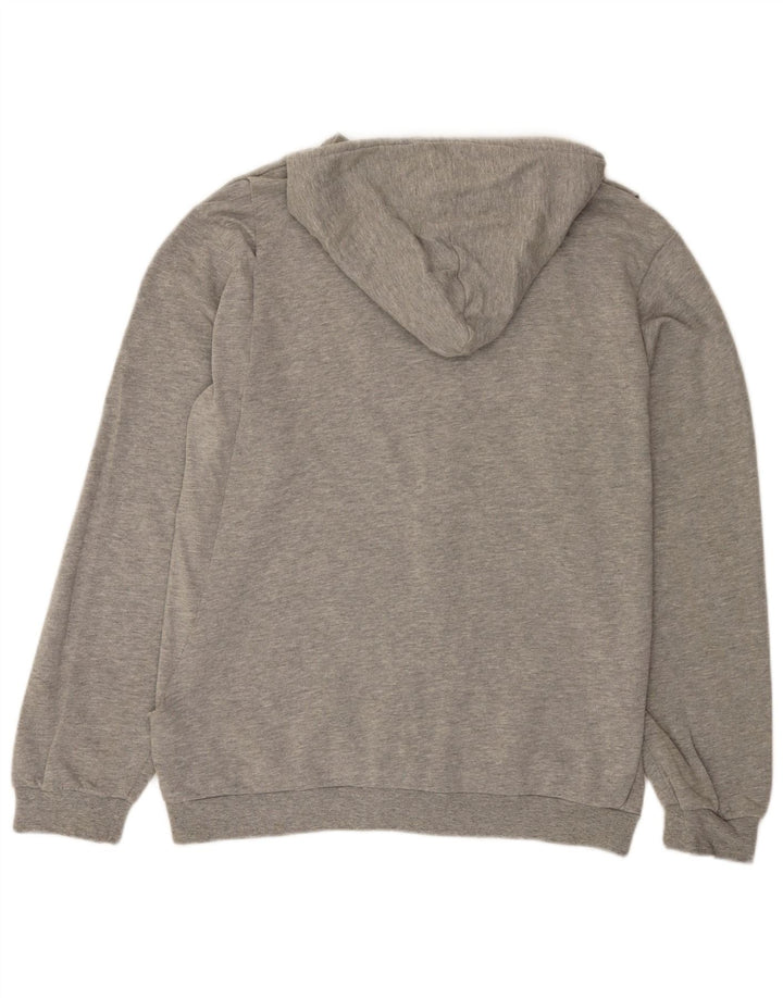 Felpa con cappuccio e zip Nike da uomo, grande, in cotone grigio