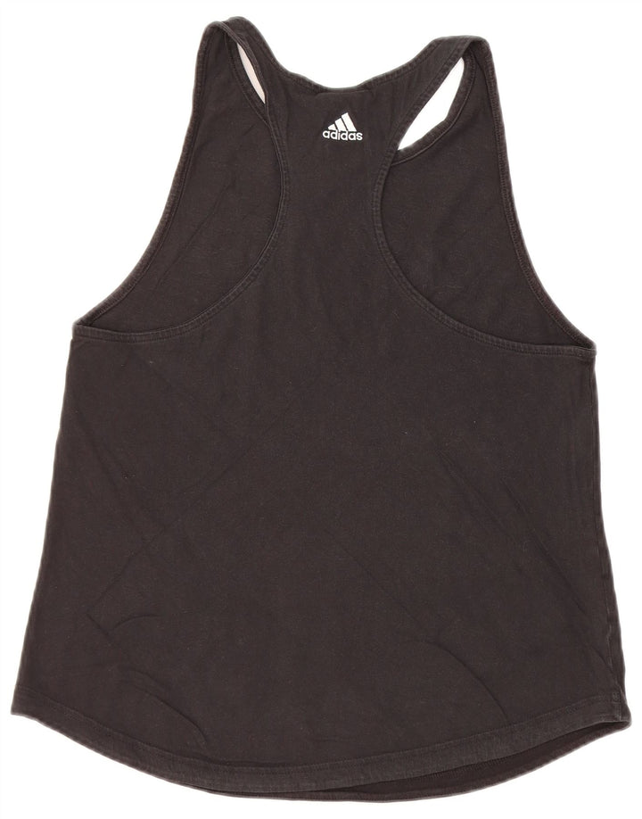 Canotta grafica da donna ADIDAS UK 12/14 cotone nero medio