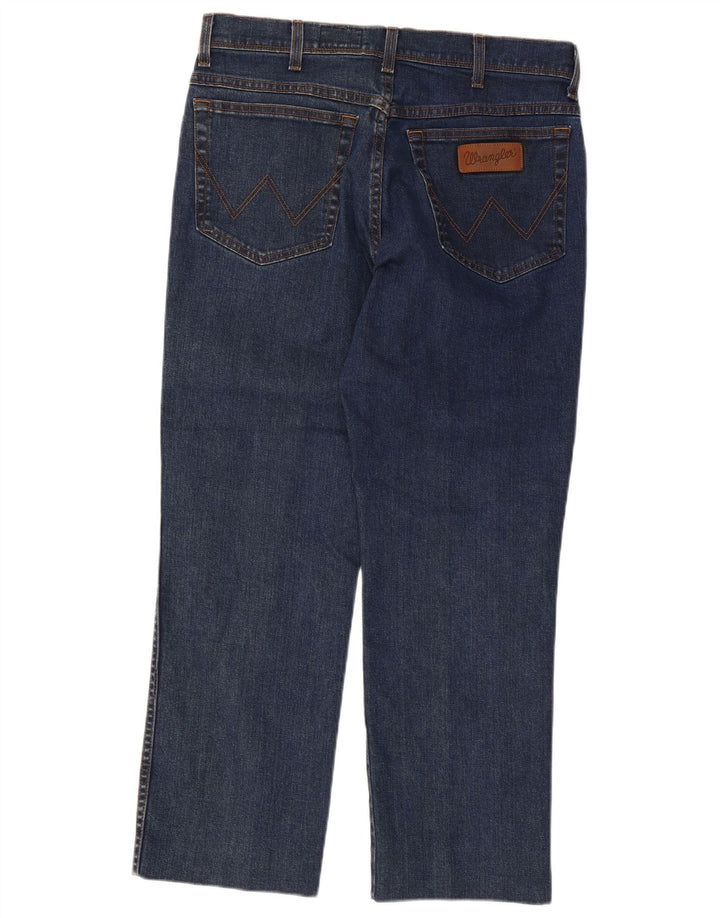 Jeans dritti da uomo Wrangler Texas W34 L26 cotone blu navy