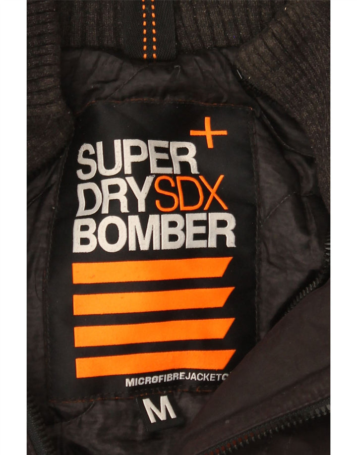 Giubbotto bomber con cappuccio da uomo Superdry UK 38 medio nero