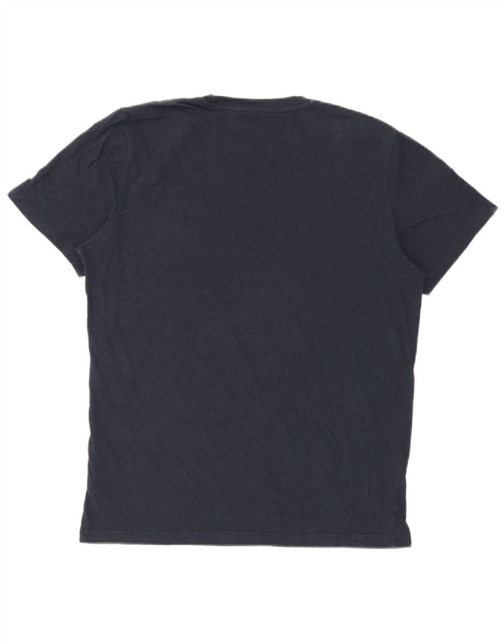 T-shirt grafica da uomo Jack & Jones Top in cotone blu navy medio