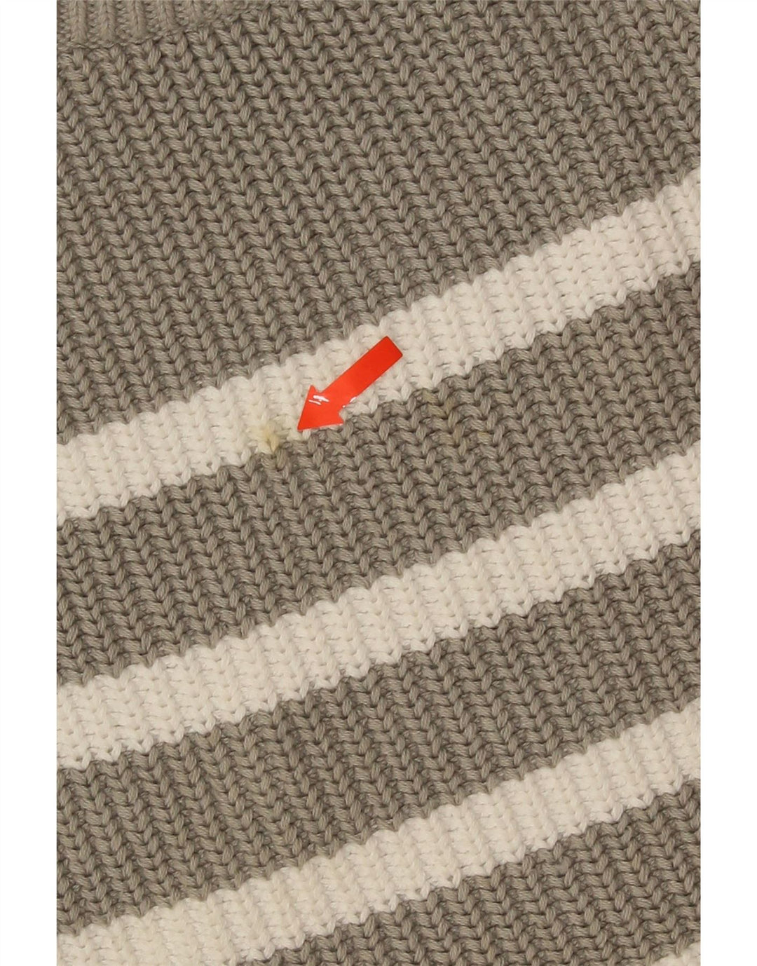 Maglione maglione girocollo da donna Marks & Spencer UK 10 piccolo grigio a righe