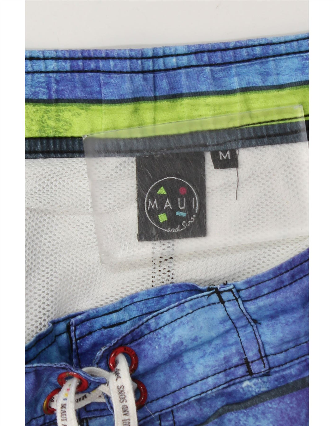 MAUI AND SONS Pantaloncini da bagno da uomo a righe medie multicolori