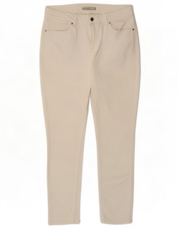 Jeans skinny da donna Karen Millen UK 14 Large W32 L28 Bianco
