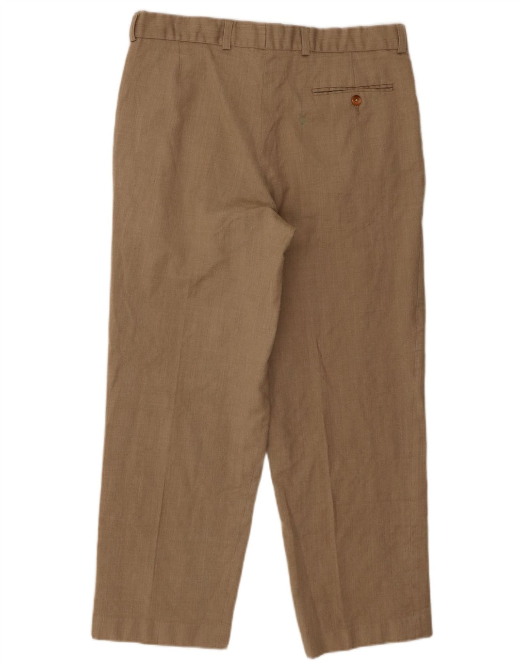 Pantaloni da abito con pegged Marks & Spencer da uomo St. Michael Crop W32 L26 Beige