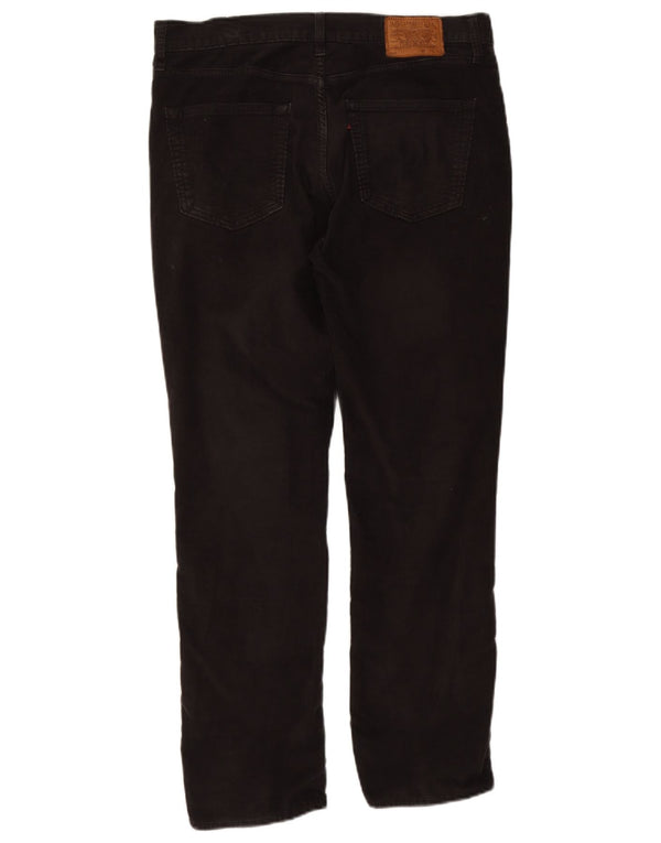 Levi's Mens Straight Corduroy Trousers W34 L30 Black Cotton
