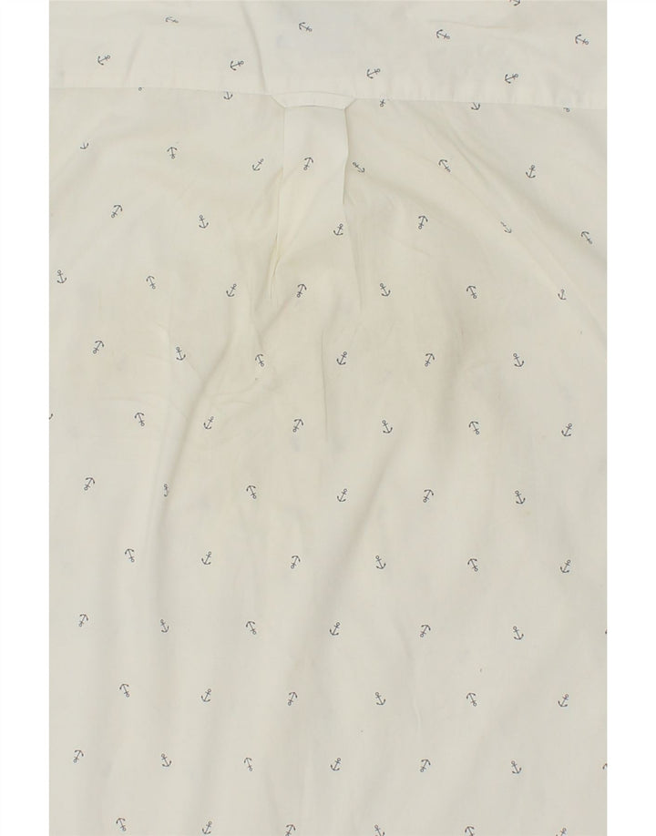 IZOD Mens Stretch Poplin Short Sleeve Shirt Small White Spotted Cotton Vintage Izod and Second-Hand Izod from Messina Hembry 