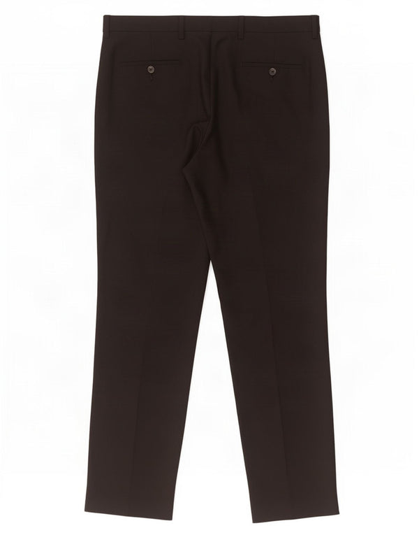 Pantaloni chino vestibilità regolare da uomo Marks & Spencer W36 L33 poliestere nero