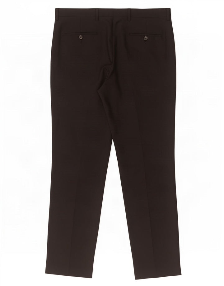 Pantaloni chino vestibilità regolare da uomo Marks & Spencer W36 L33 poliestere nero