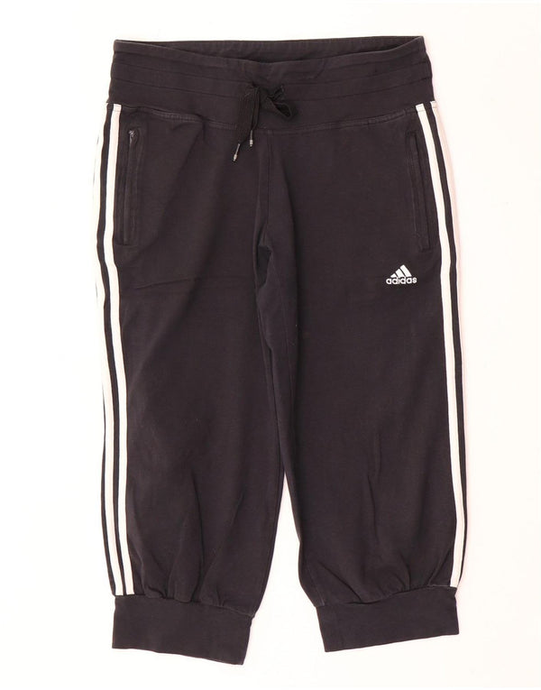 Pantaloni da tuta da donna Adidas Capri Joggers UK 12 Medium Black Cotton