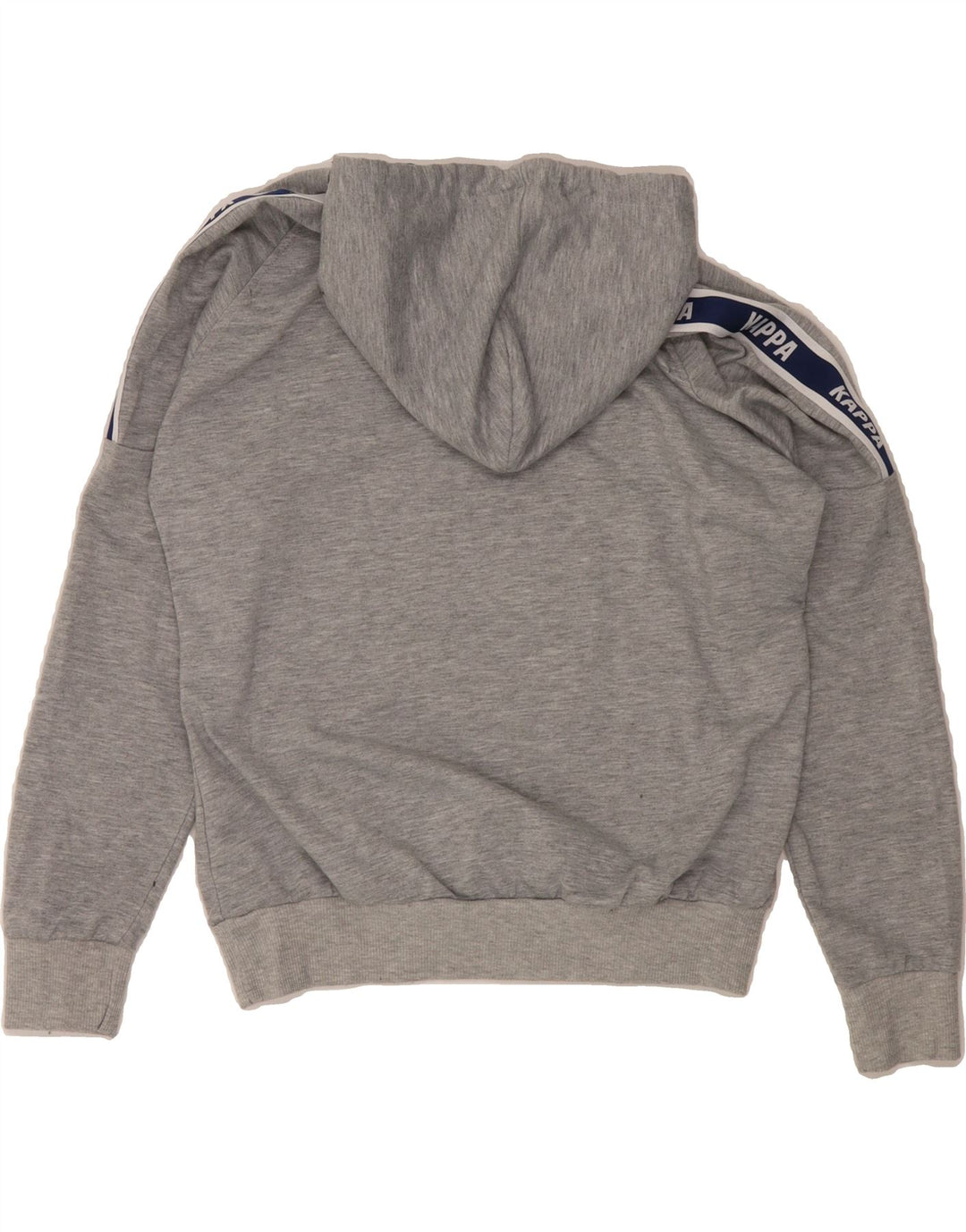 KAPPA Womens Graphic Hoodie Jumper UK 14 Medium Grey Polyester Vintage Kappa and Second-Hand Kappa from Messina Hembry 