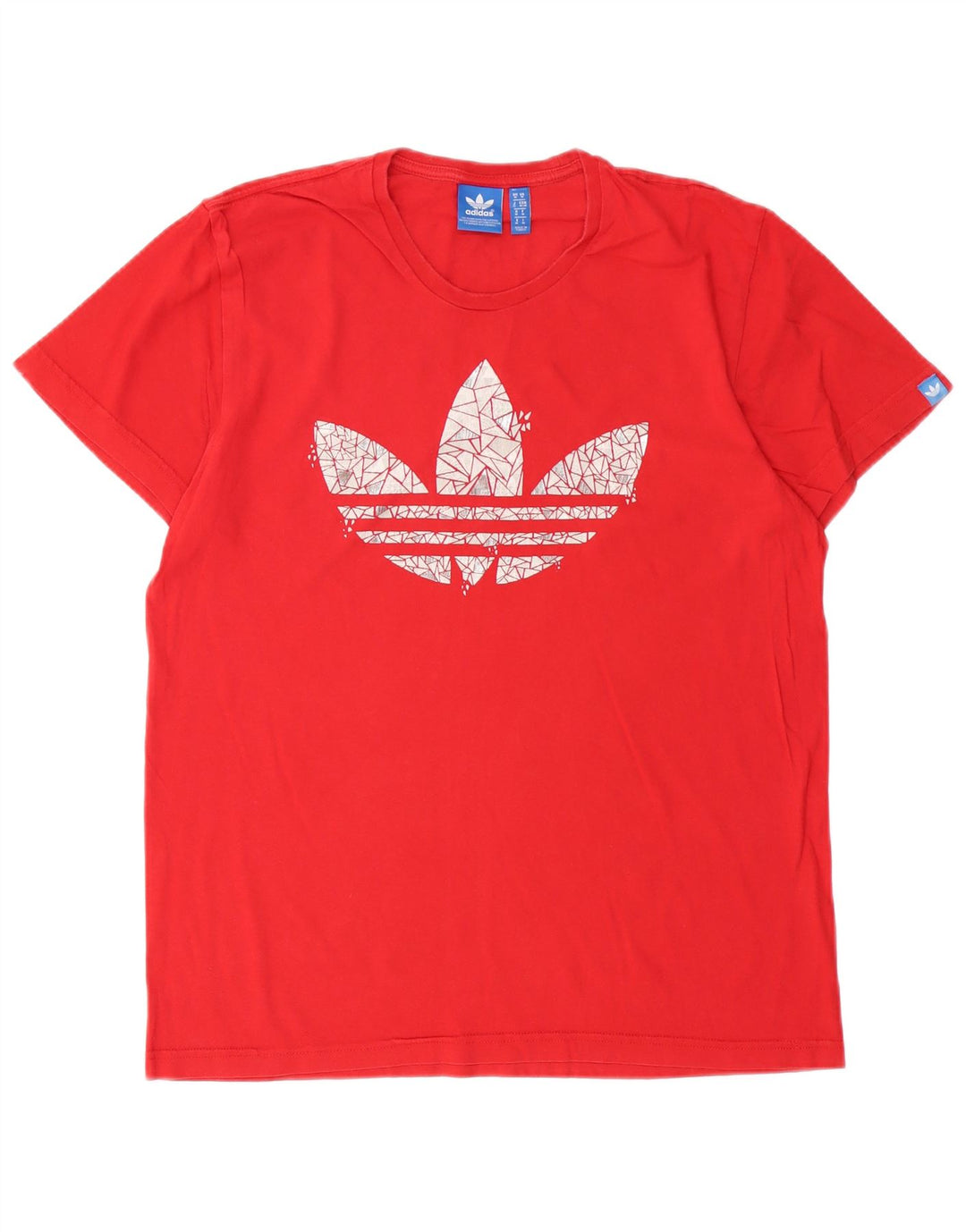 T-shirt grafica da uomo Adidas Top in cotone rosso medio
