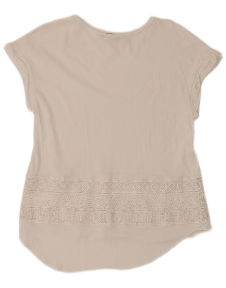 DESIGUAL Camicetta grafica da donna Top UK 12 Medio Bianco geometrico