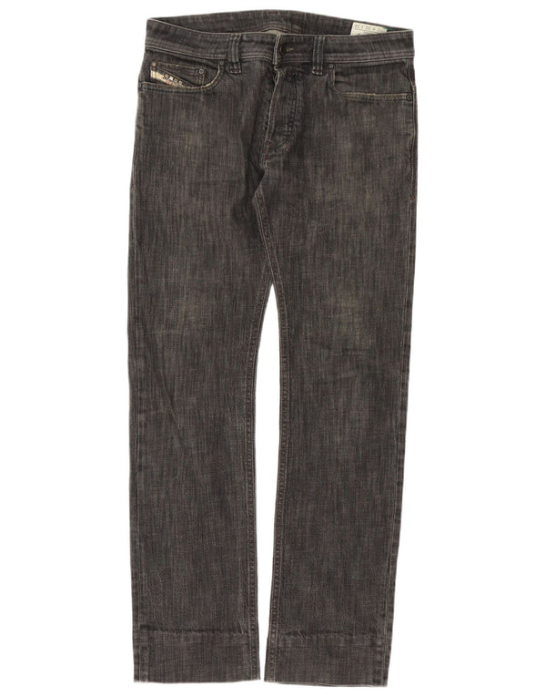 Jeans dritti Safado da donna Diesel W30 L31 cotone chiazzato grigio