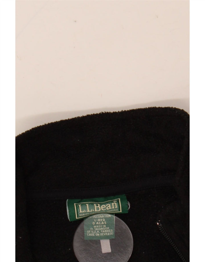 Giacca in pile da donna L.L.BEAN UK 16 grande poliestere nero