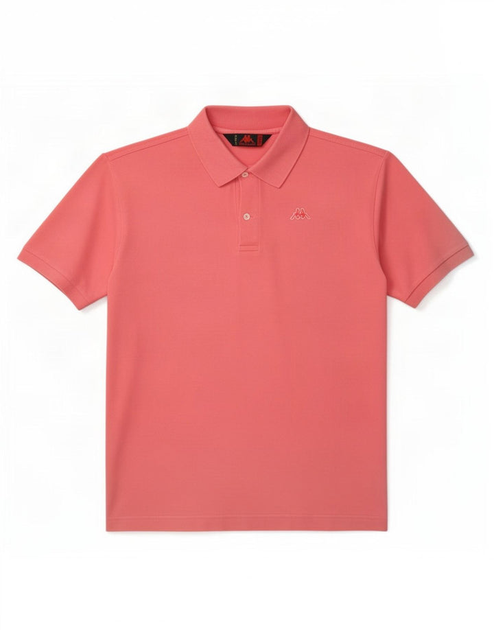 Polo Kappa Uomo Large Rosa In Cotone