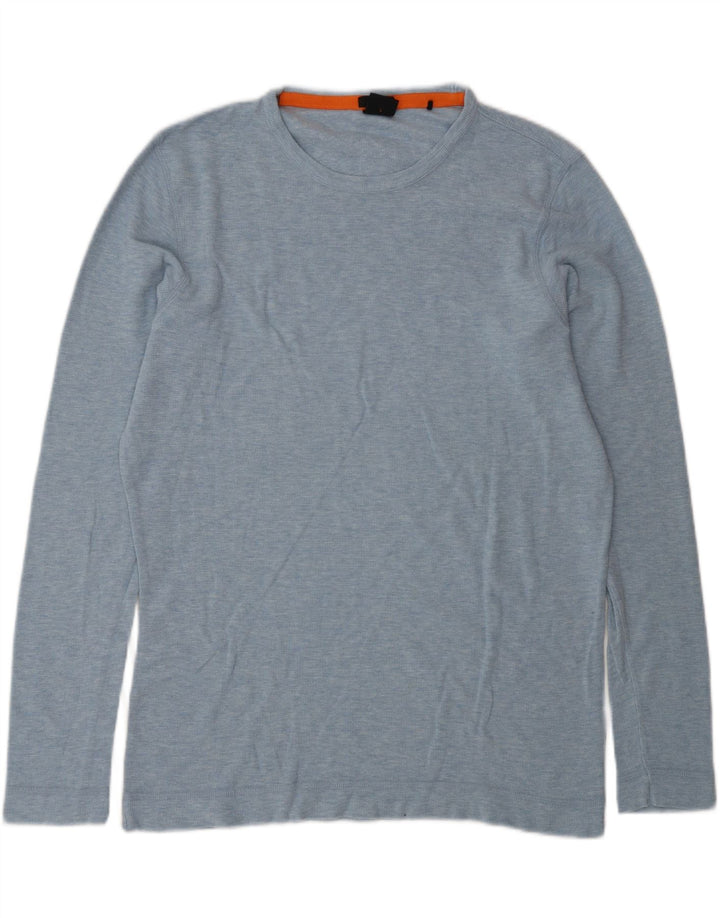 Hugo Boss Top da uomo slim fit a maniche lunghe grande blu