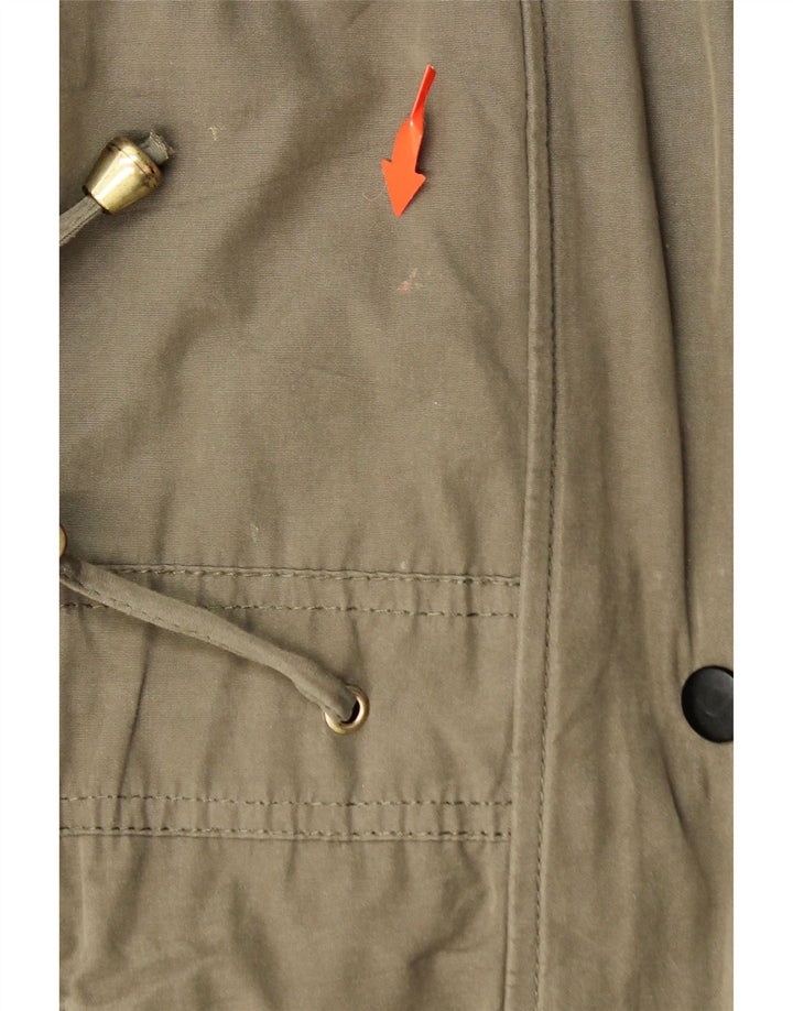 OASIS Womens Hooded Parka Jacket UK 14 Medium Grey Polyester Vintage Oasis and Second-Hand Oasis from Messina Hembry 