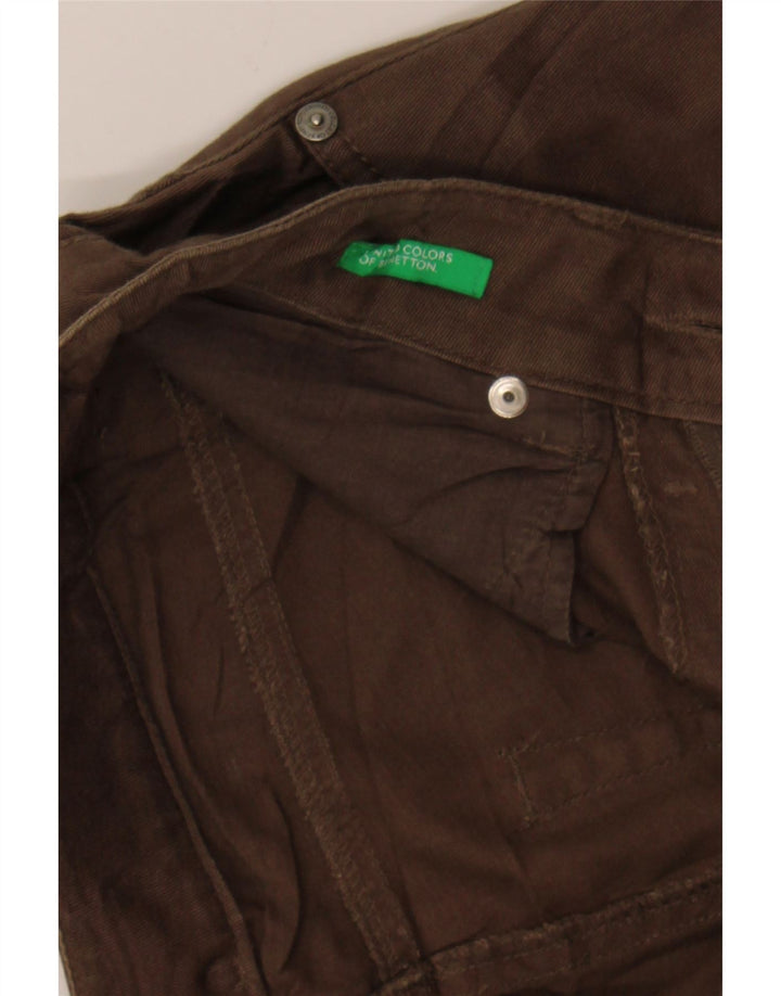 BENETTON Womens Straight Casual Trousers W26 L30 Brown Vintage Benetton and Second-Hand Benetton from Messina Hembry 