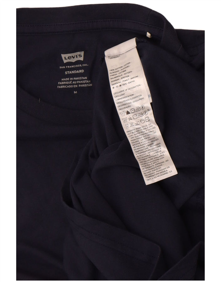 Levi's Maglia standard da uomo a maniche lunghe in cotone blu navy medio
