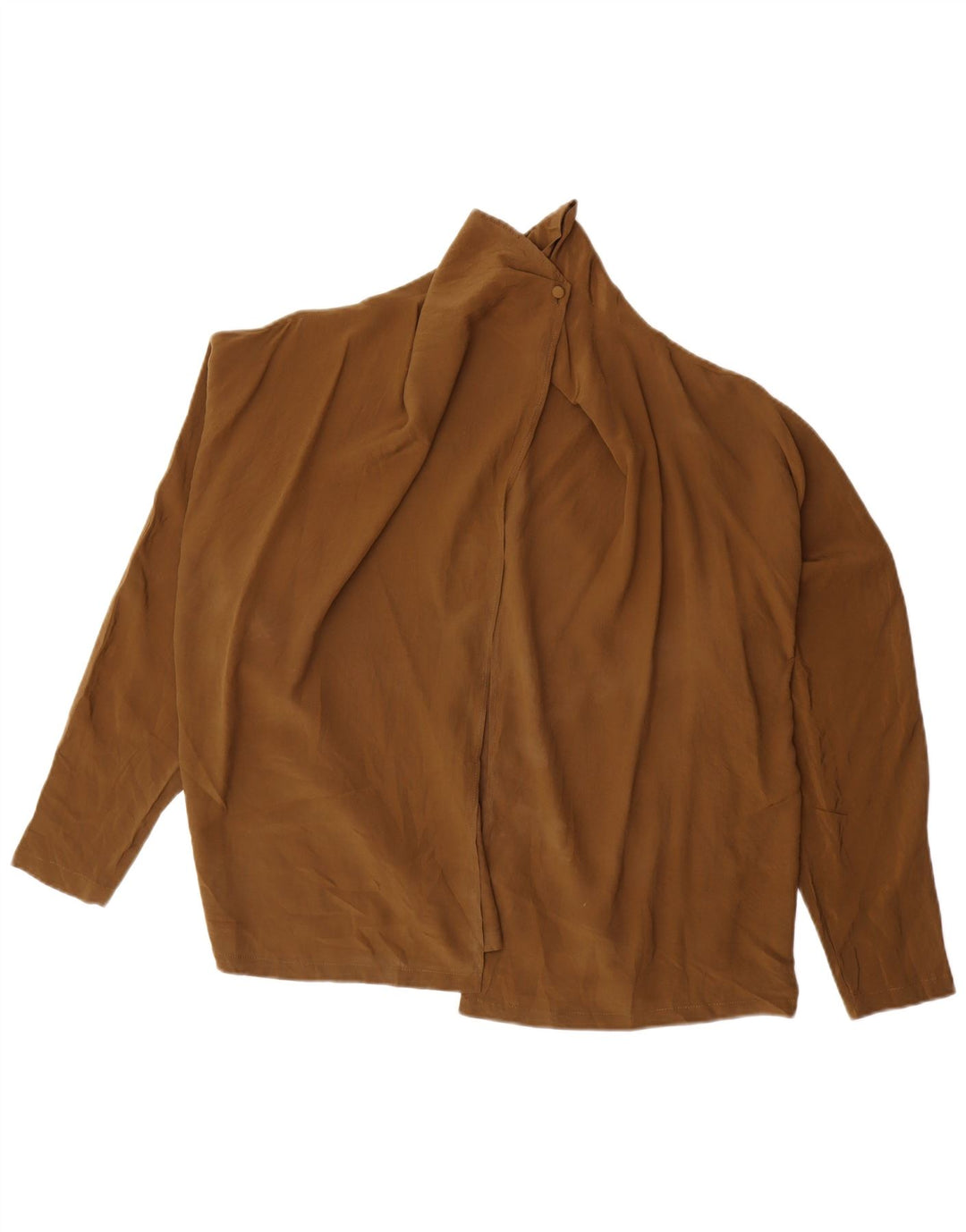 Camicetta camicia vintage da donna US 12 grande marrone