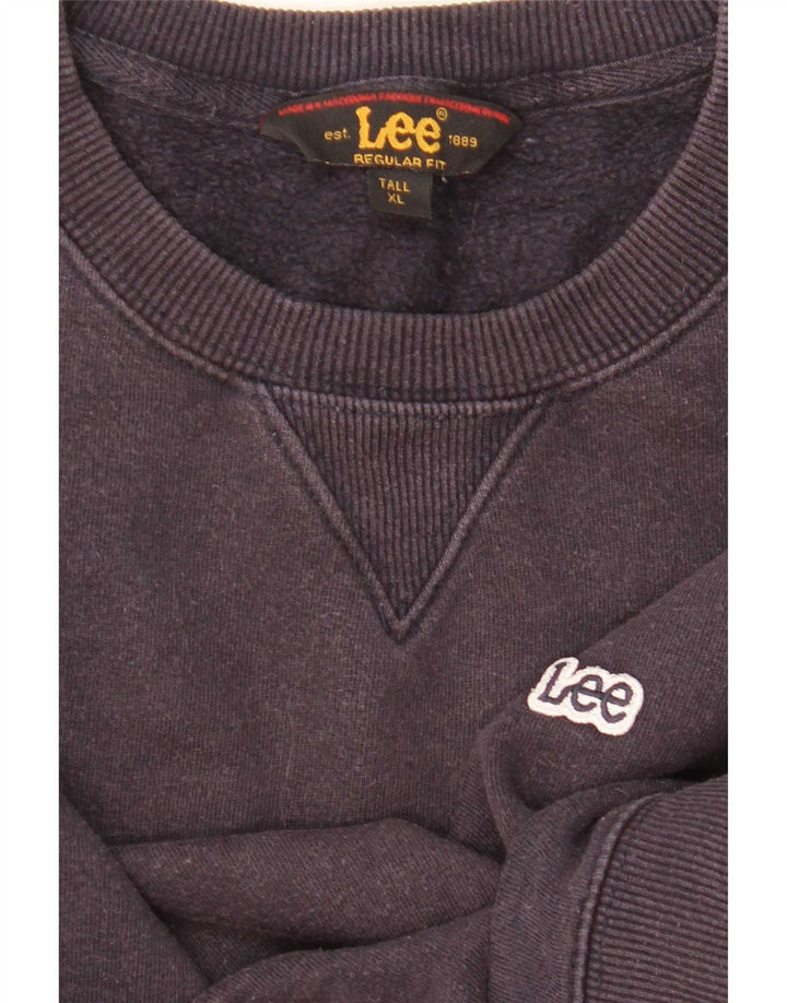 Felpa Lee da uomo con vestibilità regolare e alta, XL, blu navy