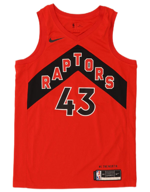 Canotta grafica Nike Toronto Raptors da uomo, poliestere color block rosso medio