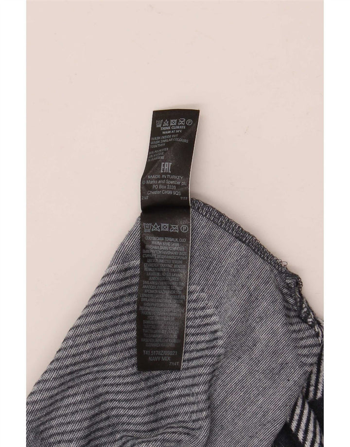Marks & Spencer Top da donna manica 3/4 UK 14 Grande pois blu navy