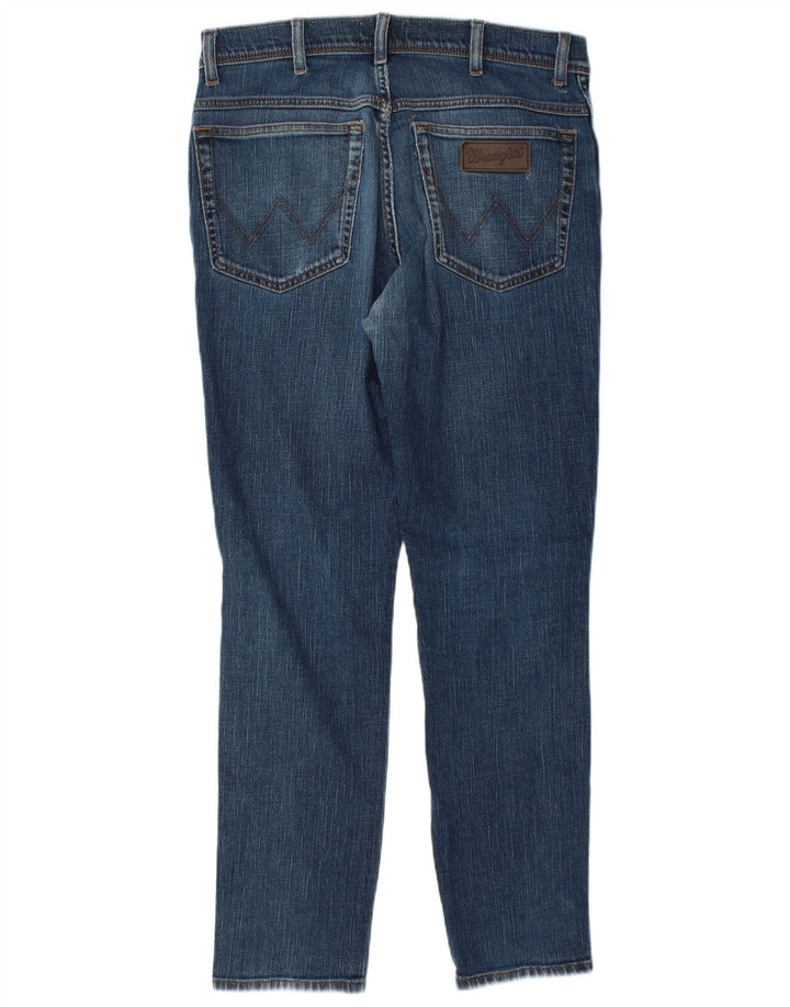 Jeans slim da uomo Wrangler W34 L32 cotone blu