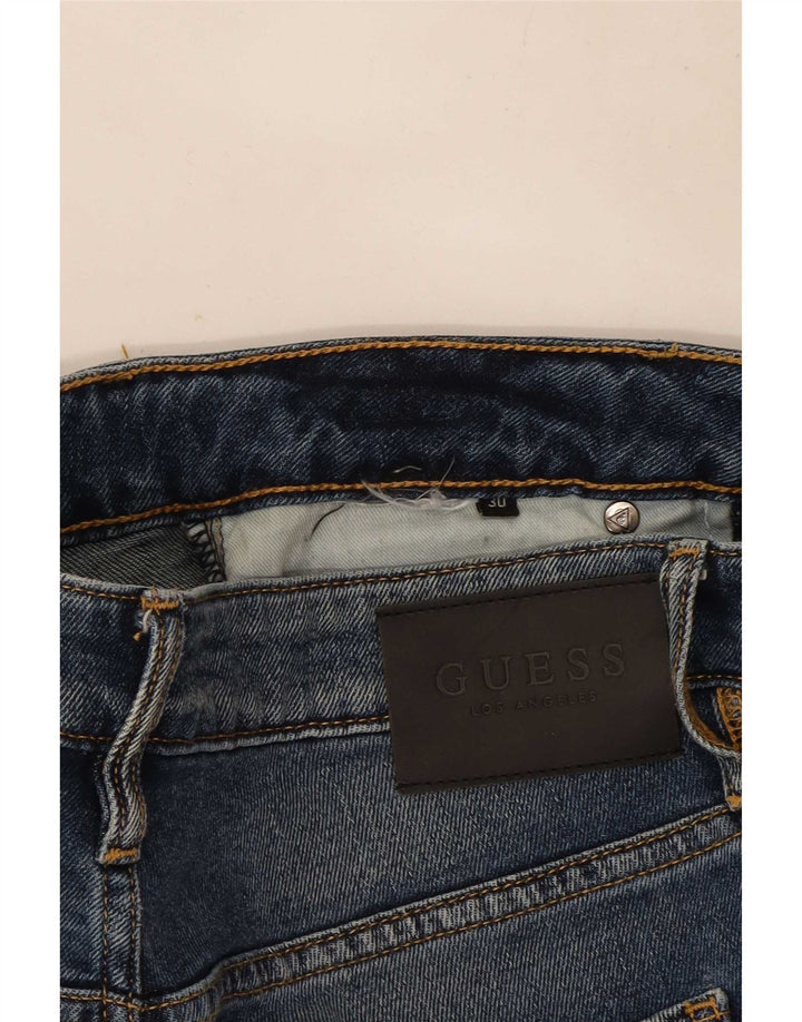 Jeans slim invecchiati Guess da donna W30 L29 Blu