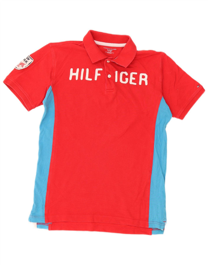 TOMMY HILFIGER Polo grafica per ragazzi 15-16 anni XL Colorblock rosso