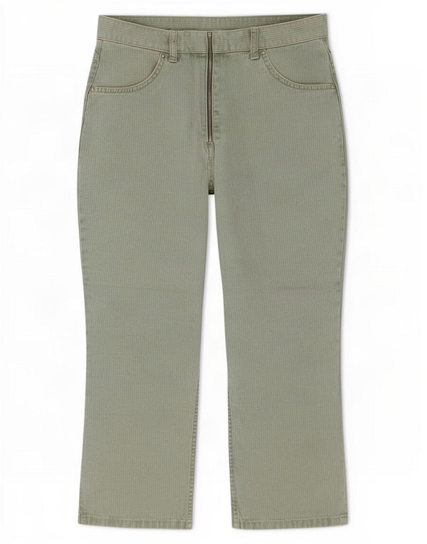 Marks & Spencer Womens Short Casual Trousers UK 12 Medium W30 L23 Green