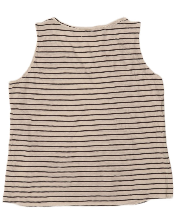Canotta da donna White Stuff UK 20 2XL Cotone a righe bianche